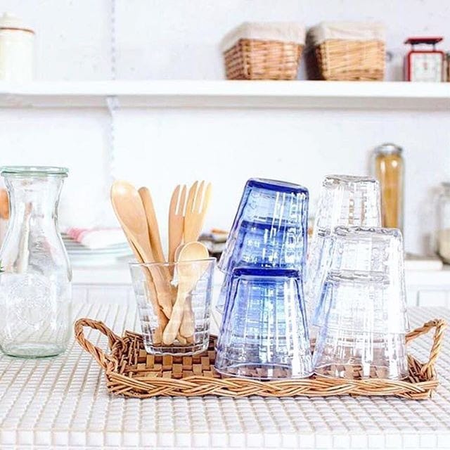 Glassware Duralex Prisme Made in France Glass Tumbler - Marine - Set of 4 - 5 5/8 oz