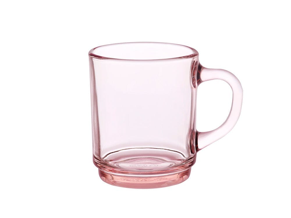 Glassware Duralex Versailles Stackable Glass Mug, Blush - 8 3/4oz.