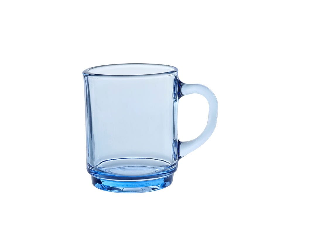 Glassware Duralex Versailles Stackable Glass Mug, Marine - 8 3/4oz.