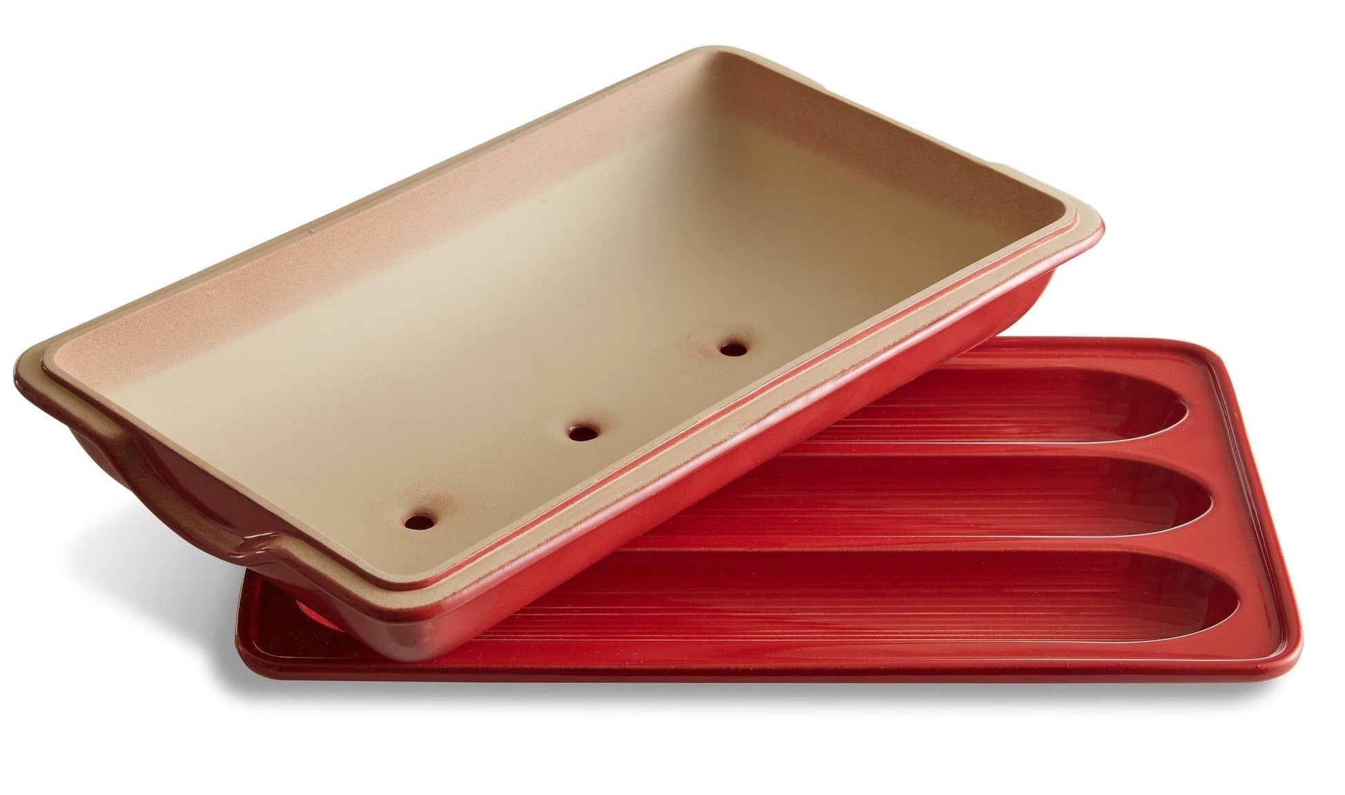 Bakeware Emile Henry Baguette Baker, Burgundy