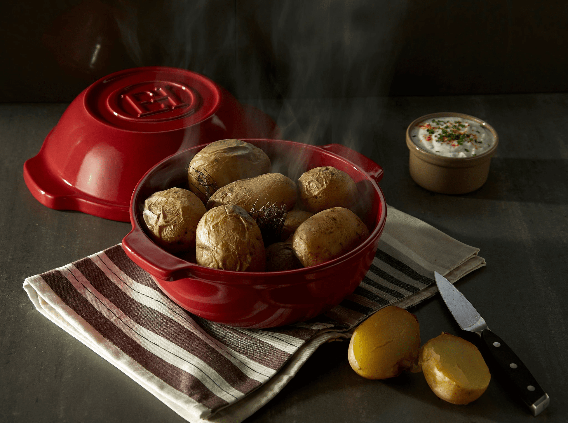 Bakeware Emile Henry Bread & Potato Pot, Burgundy