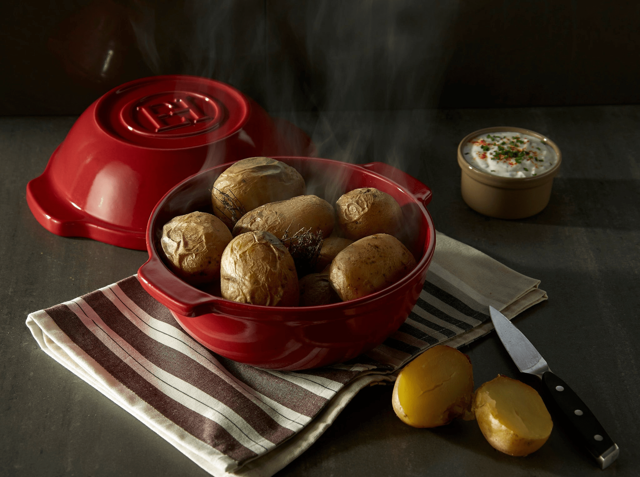 Bakeware Emile Henry Bread & Potato Pot, Burgundy