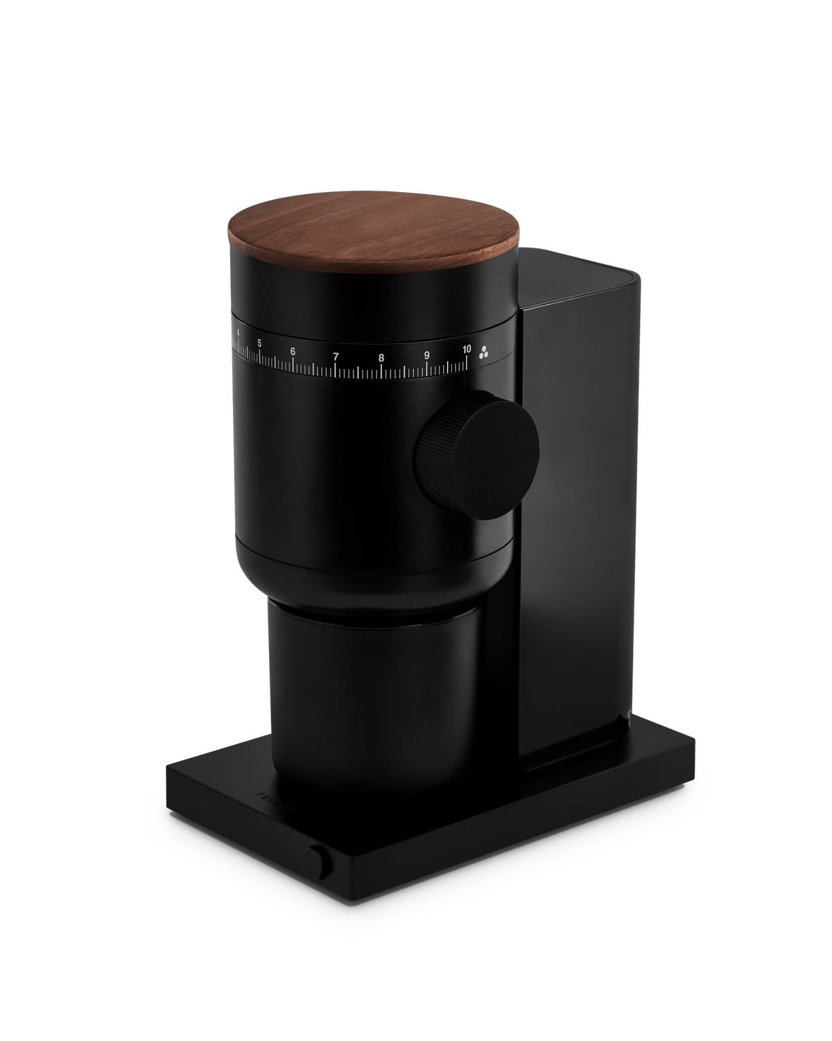Coffee & Tea Fellow Opus 2 Conical Burr Grinder, Matte Black with Walnut