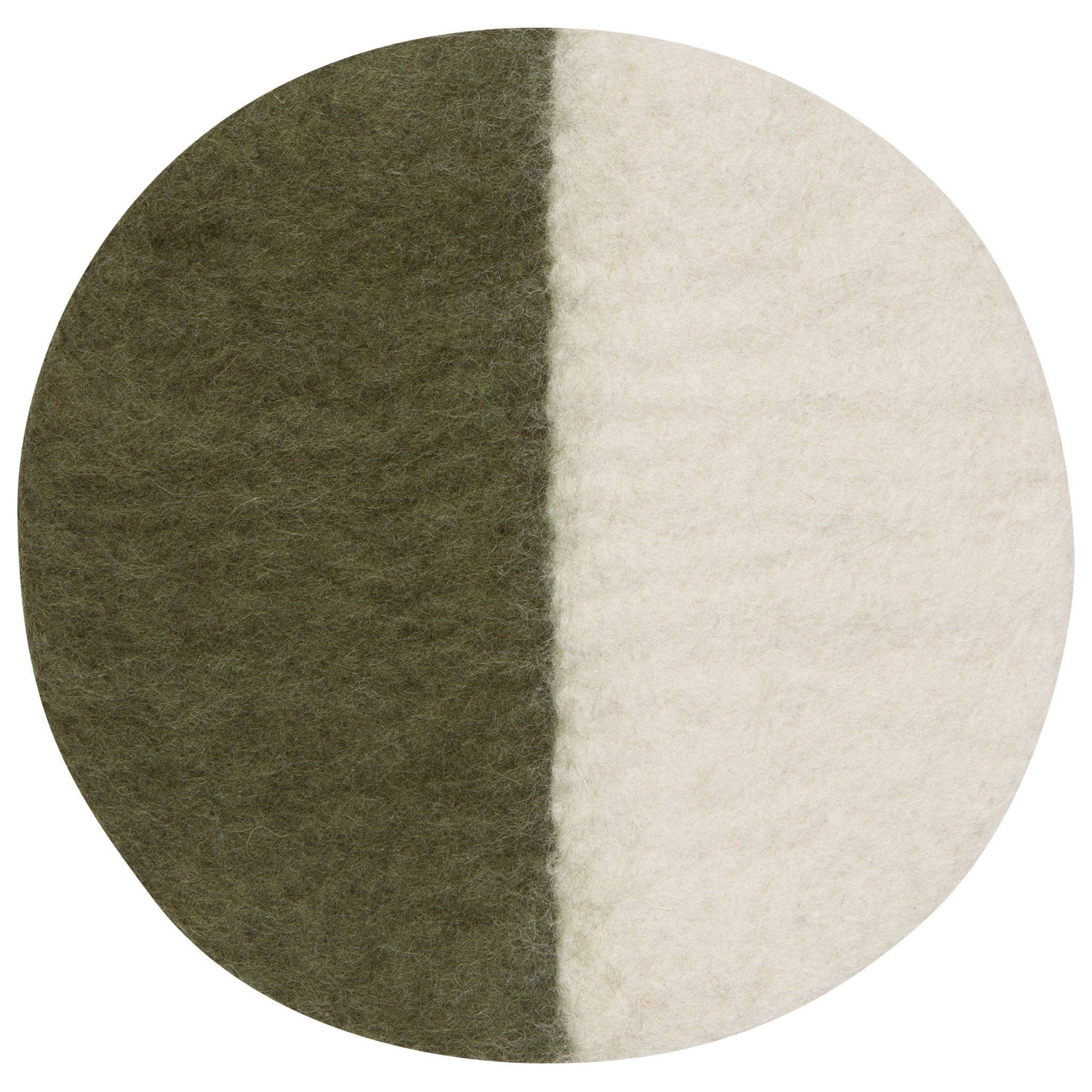 Tabletop Felted Wool Trivet - Olive, 8"
