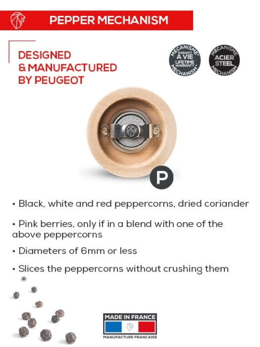 Peugeot Graphite Wooden Pepper Mill