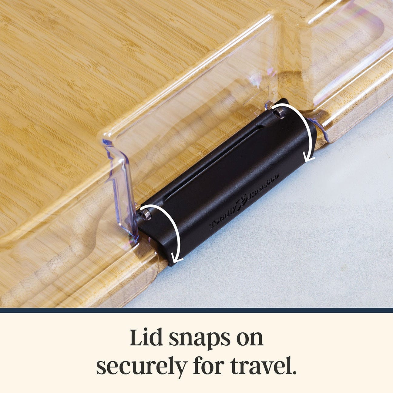 Table & Counter Accessories Flip, Serve & Store Charcuterie Board with Locking Lid - Rectangle