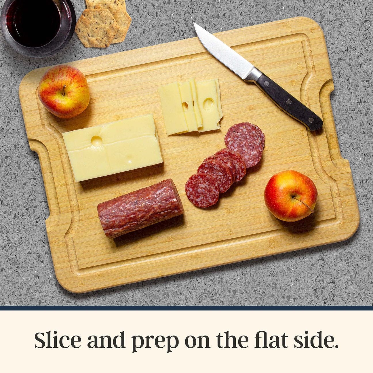 Table & Counter Accessories Flip, Serve & Store Charcuterie Board with Locking Lid - Rectangle