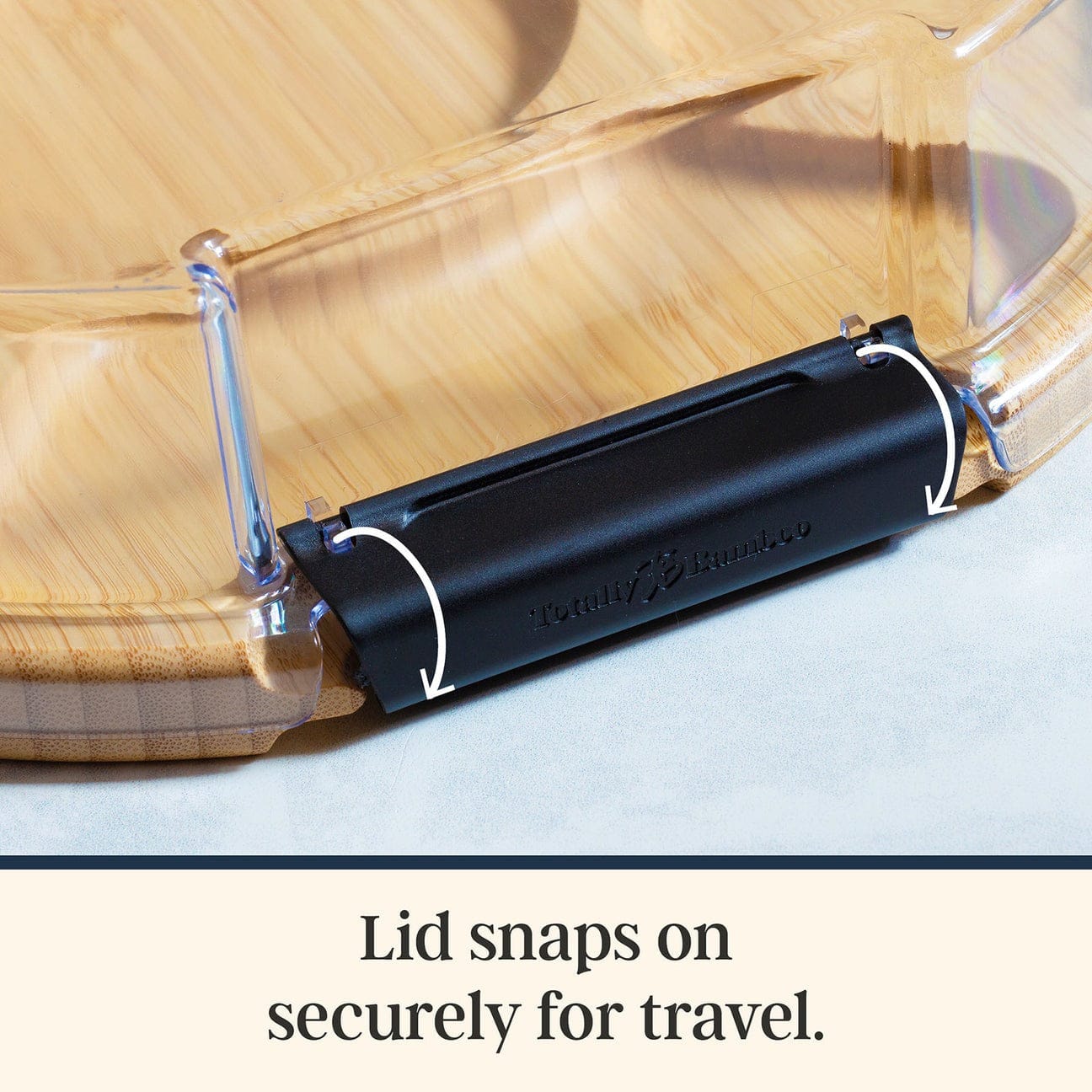 Table & Counter Accessories Flip, Serve & Store Charcuterie Board with Locking Lid - Round