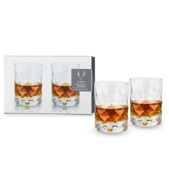 Glassware Gem Crystal Tumblers by Viski - Set of 2