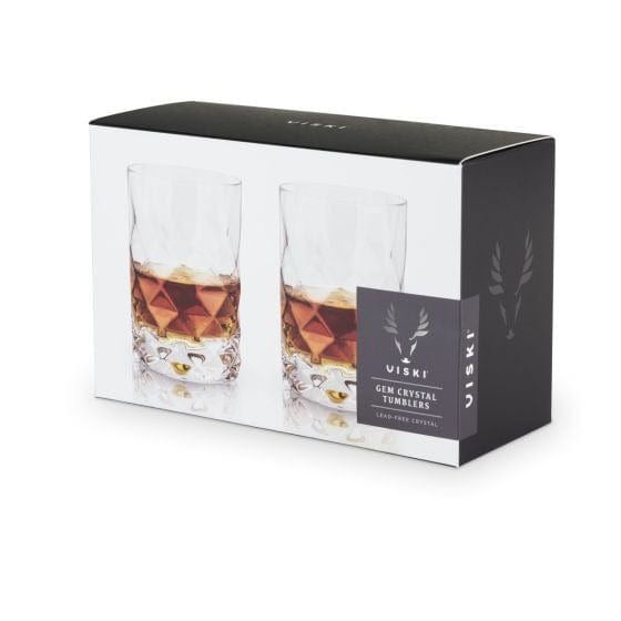 Glassware Gem Crystal Tumblers by Viski - Set of 2