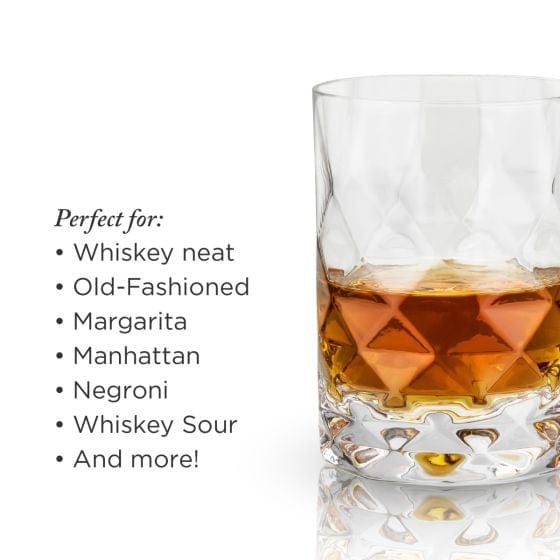 Glassware Gem Crystal Tumblers by Viski - Set of 2