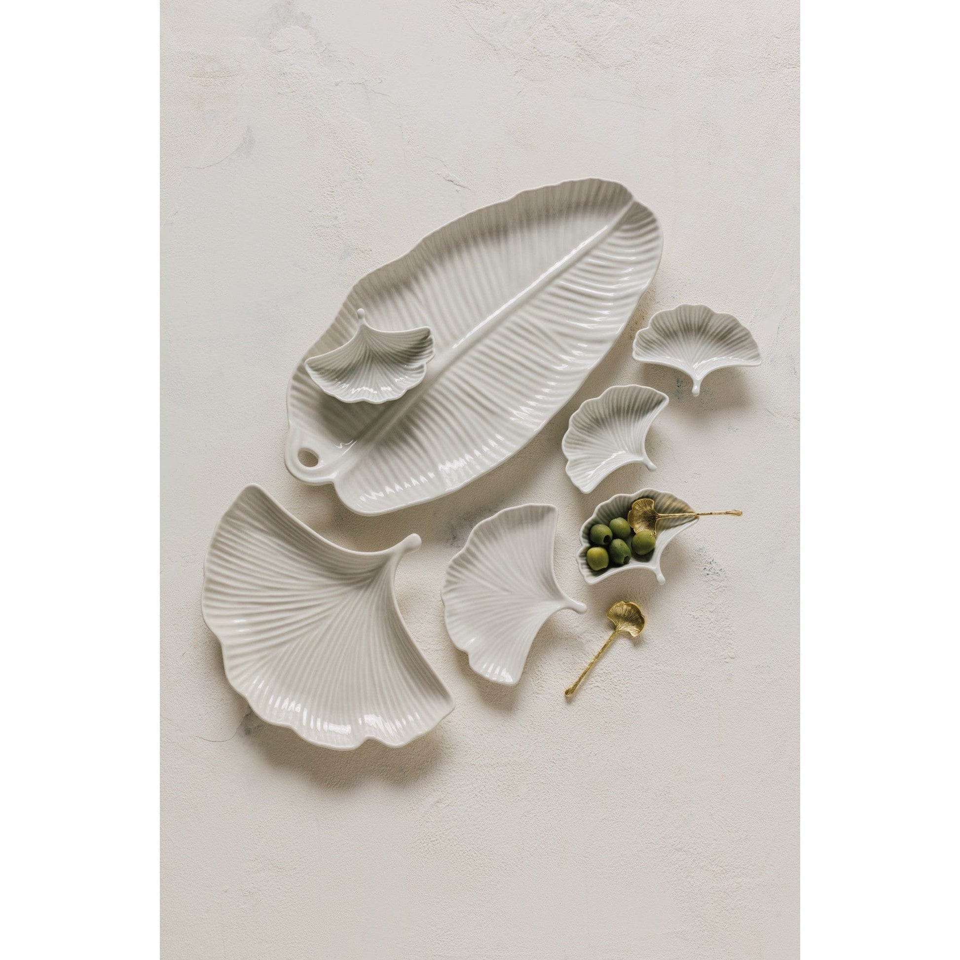 Tabletop Ginkgo Dipping Dishes - Set of 4