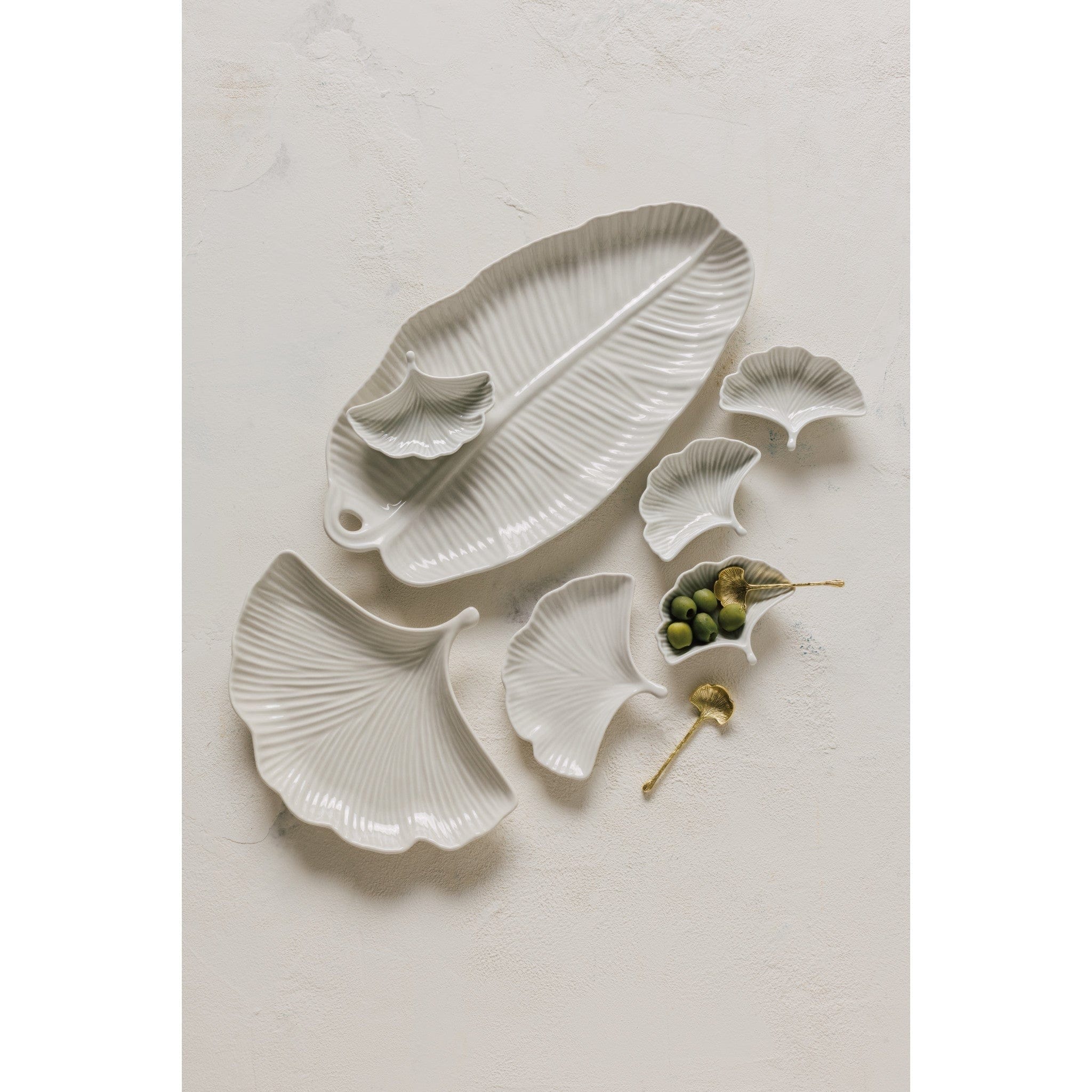 Tabletop Ginkgo Dipping Dishes - Set of 4