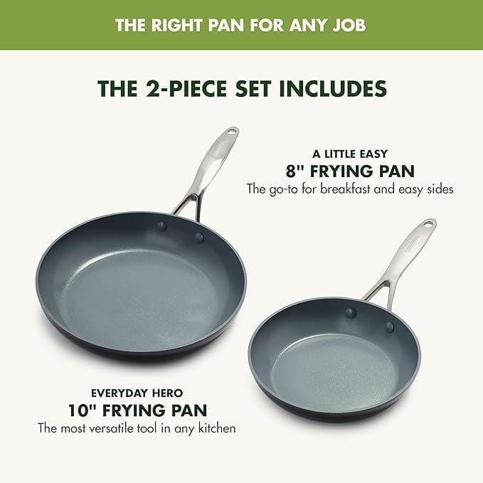 Cookware GreenPan Valencia Pro Non-Stick Fry Pan Two-Piece Set  - 8" & 10"