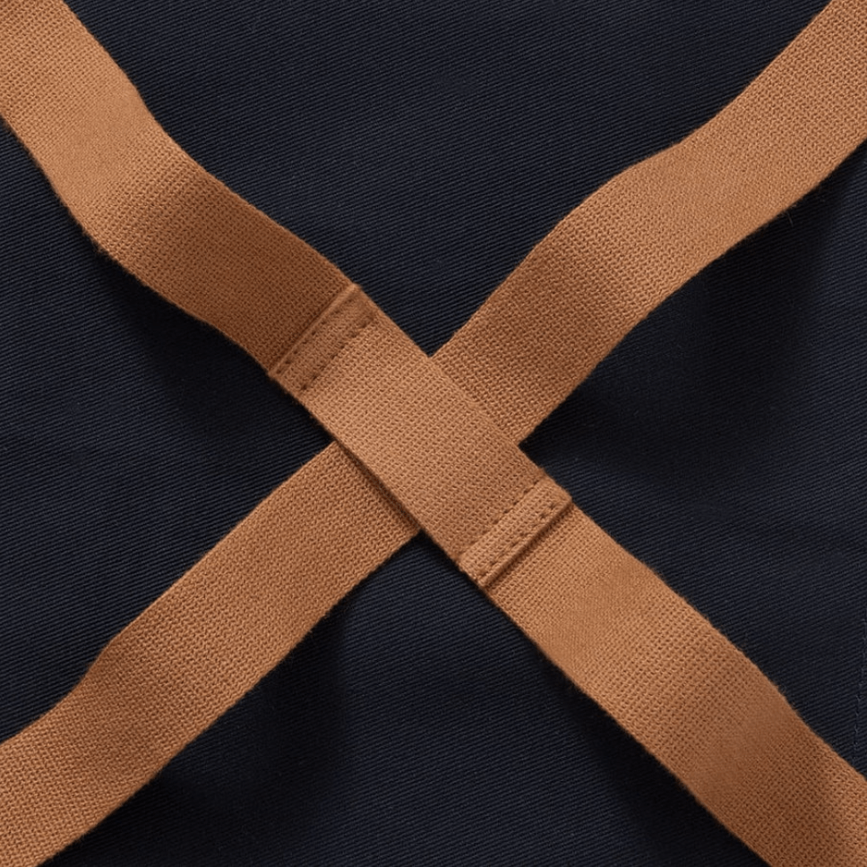 Linen Hedley & Bennett All Day Crossback Apron - Midnight