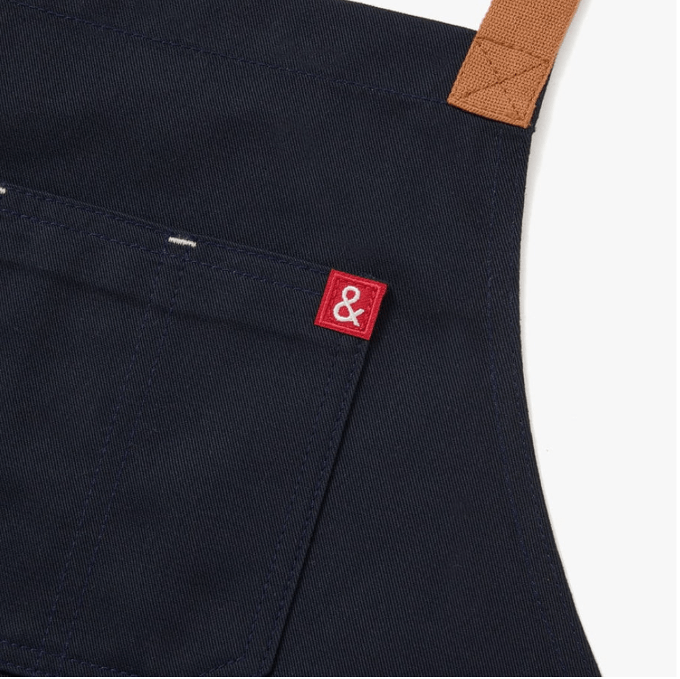 Linen Hedley & Bennett All Day Crossback Apron - Midnight