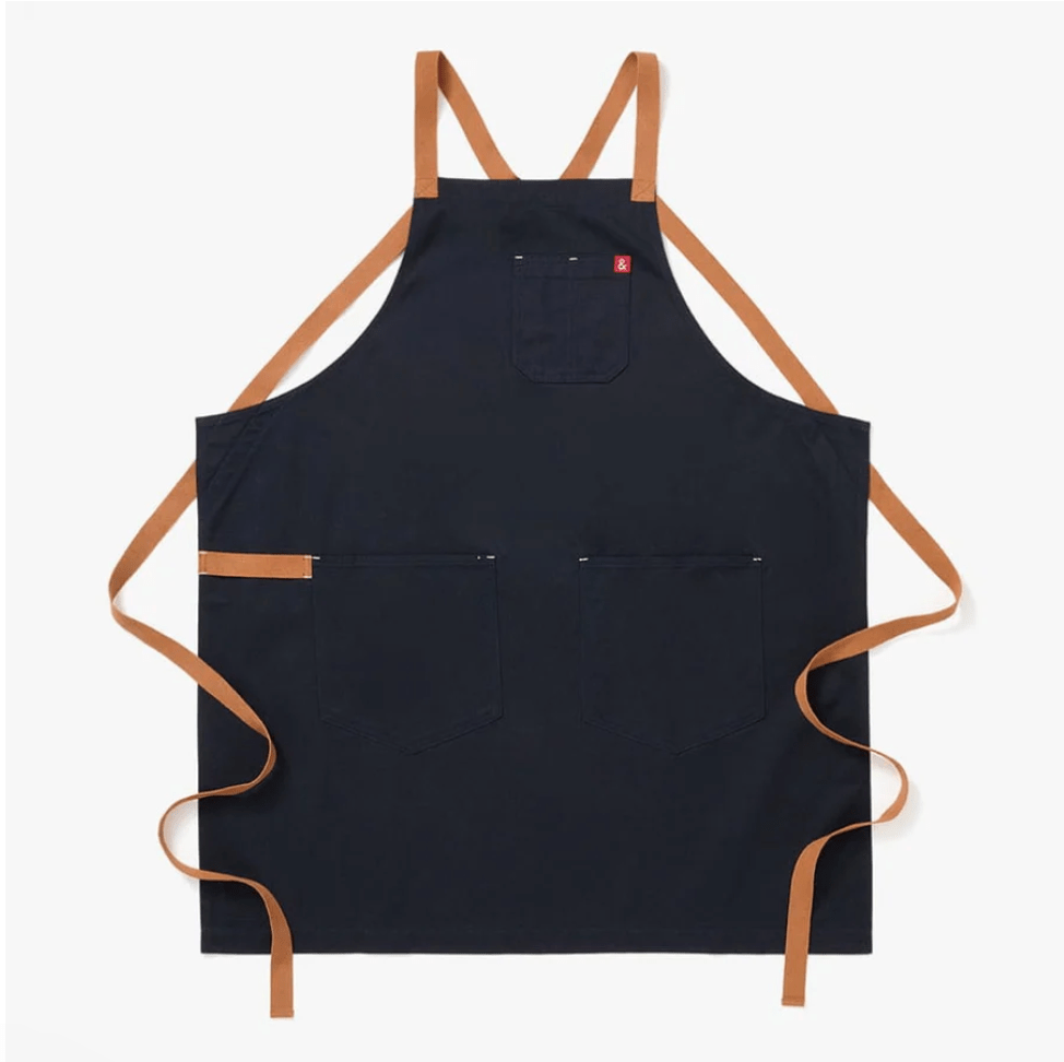 Linen Hedley & Bennett All Day Crossback Apron - Midnight