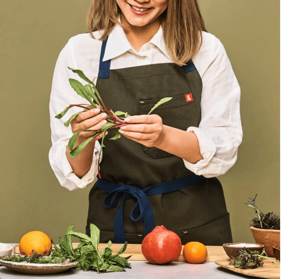 Linen Hedley & Bennett Essential Canvas Apron - Olive