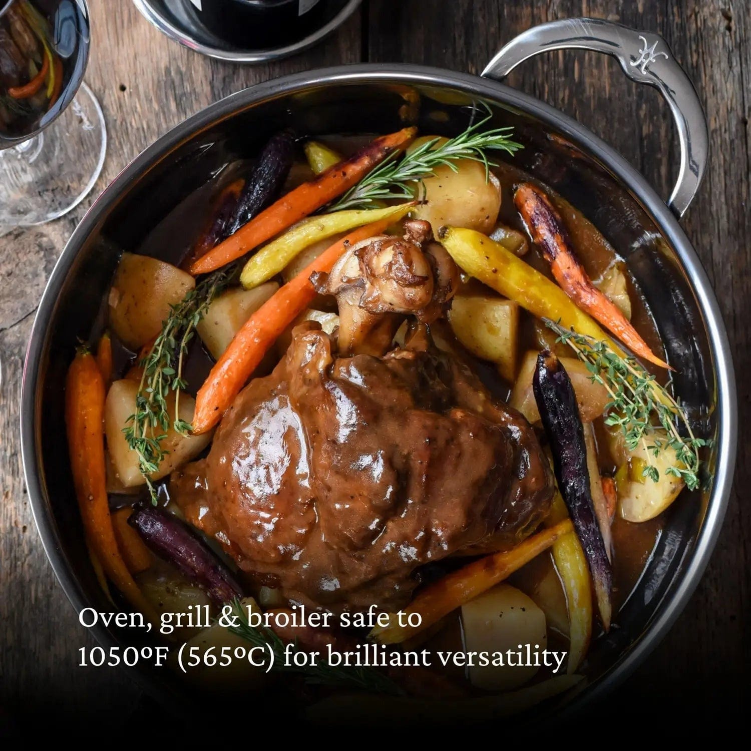 Cookware Hestan Nanobond Covered Essential Pan with Helper Handle - 5 Quart