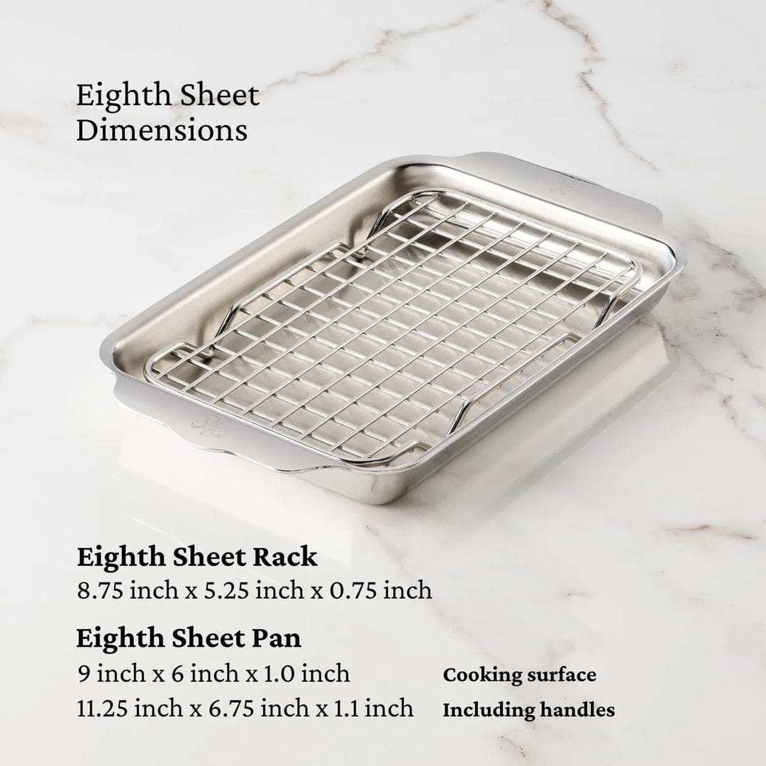 Cookware Hestan Provisions OvenBond Tri-ply Mini Eighth Sheet Pan with Rack