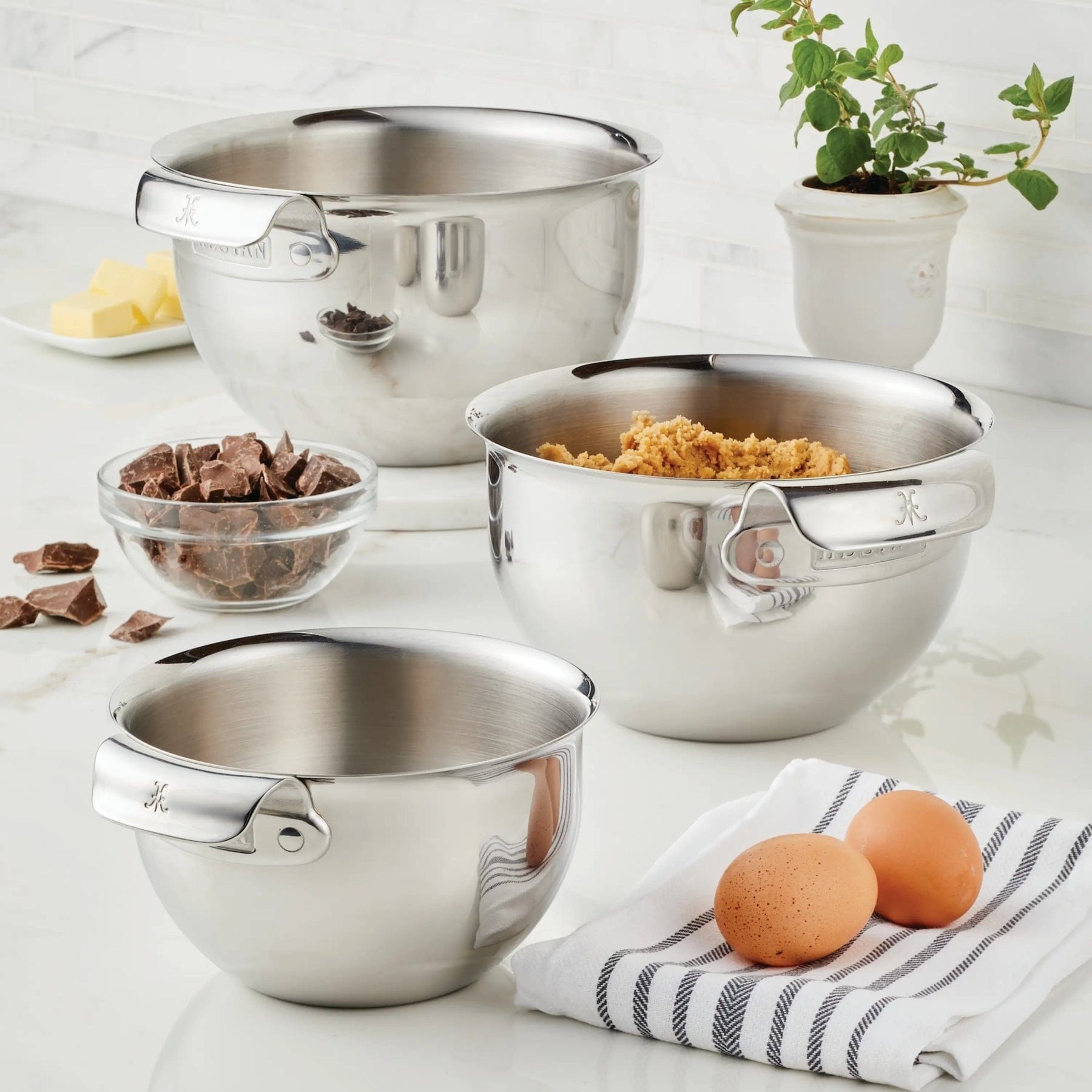 Bakeware Hestan Provisions Stainless Steel Mixing Bowls - 3 Piece Set