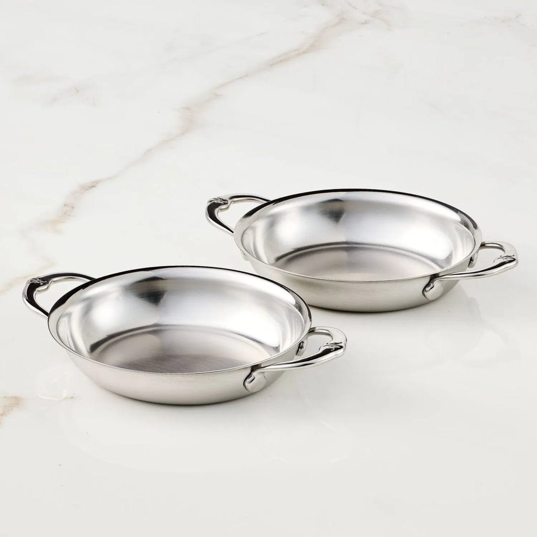 Cookware Hestan Provisions Stainless Steel - Small Oval Au Gratin Set - 2-piece - 6.5" x 5.5"