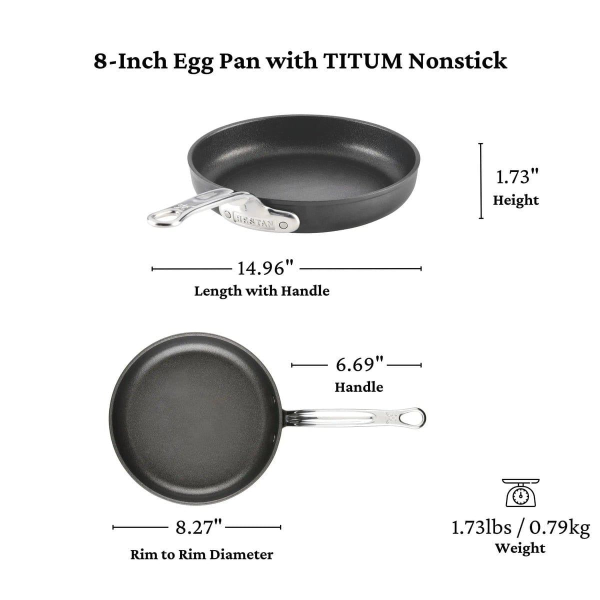 Cookware Hestan TITUM Fusion Non-Stick Skillet, 2-Piece Set - 8" & 9.5"
