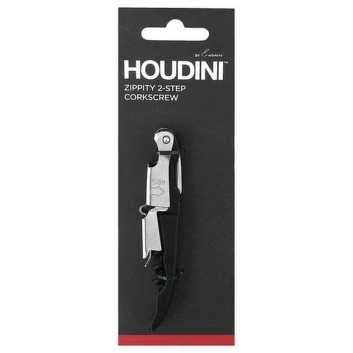 Barware Houdini Zippity 2-Step Corkscrew - Black