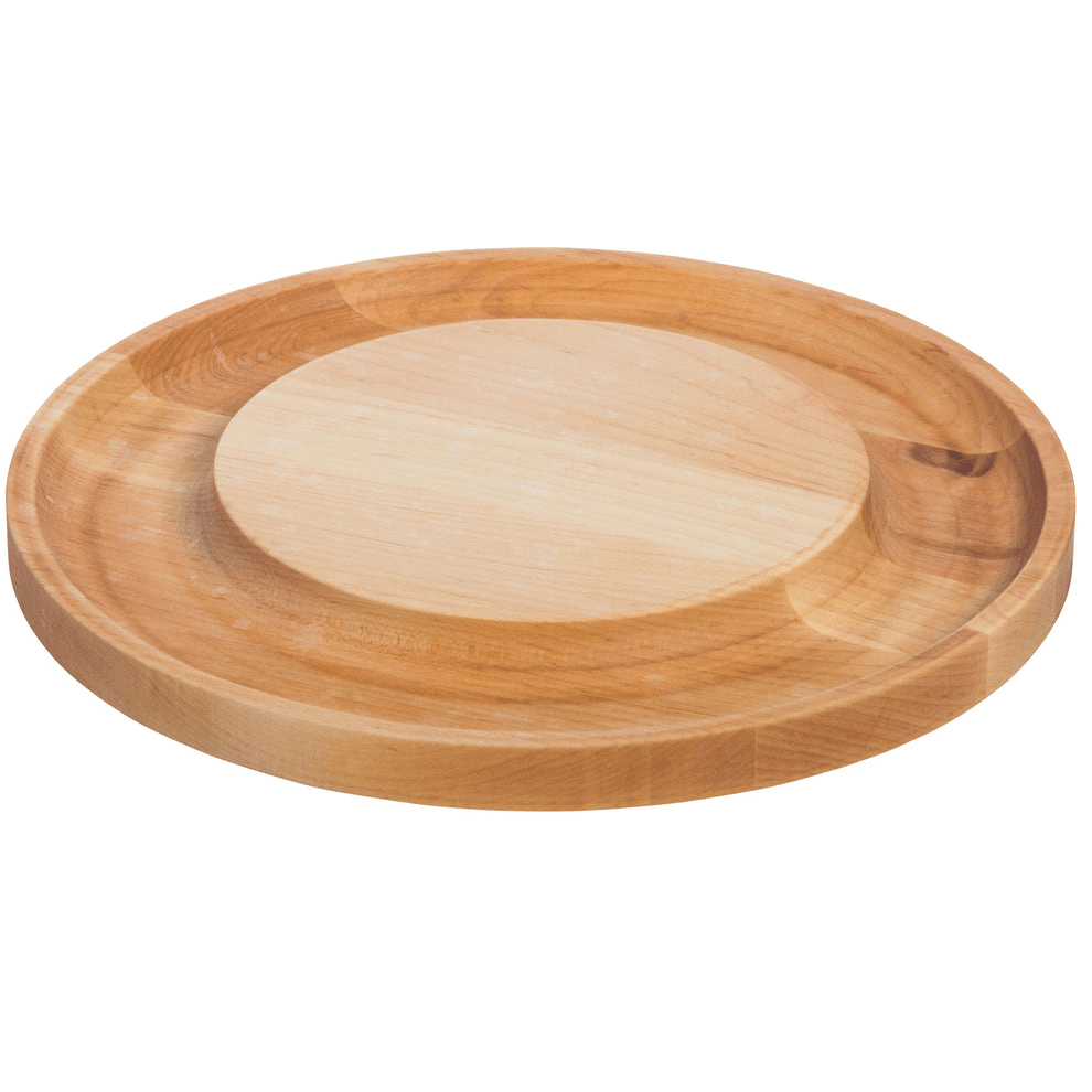 Cutting Boards J.K. Adams - Maple Round Cheese Board with Cracker Groove - 12"