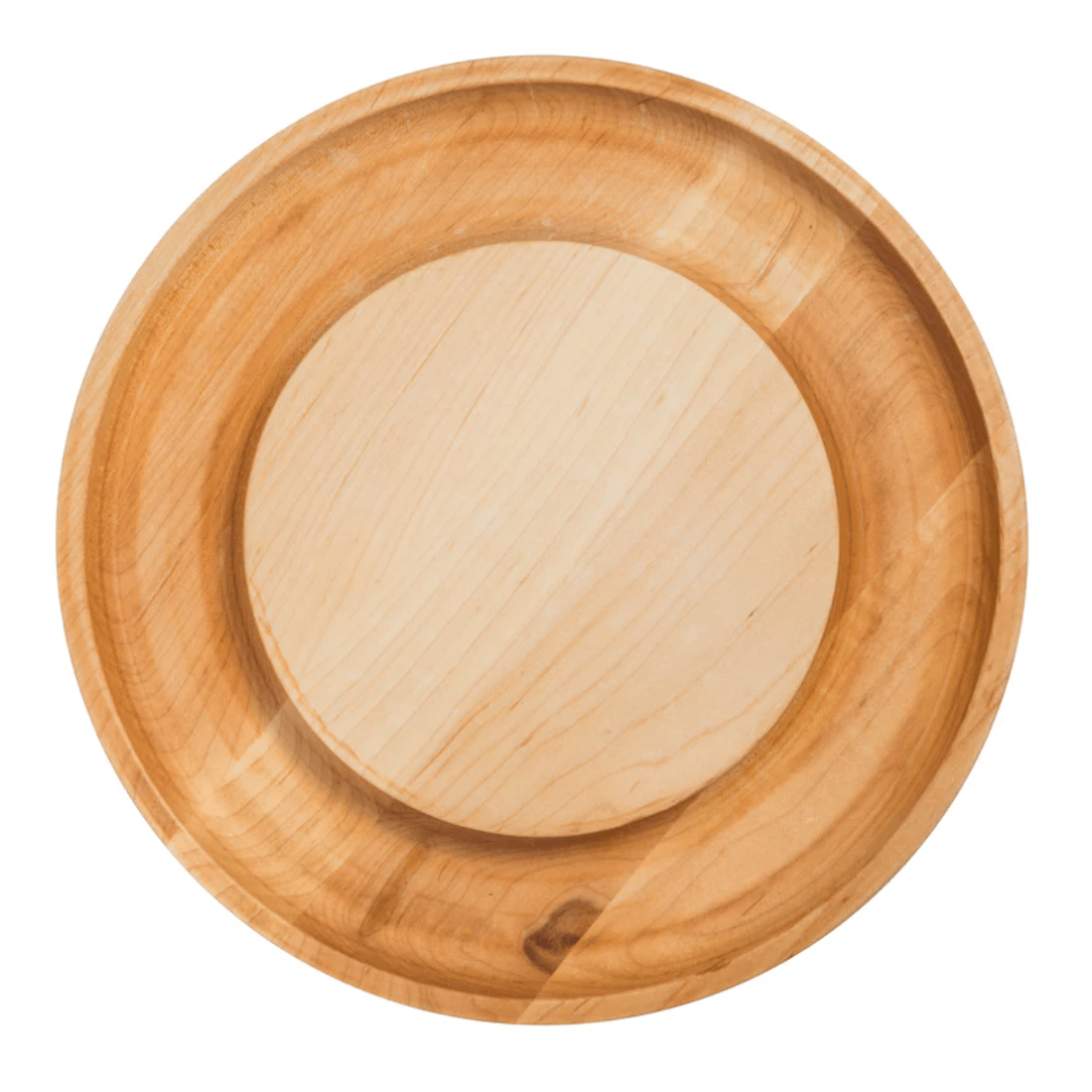 Cutting Boards J.K. Adams - Maple Round Cheese Board with Cracker Groove - 12"
