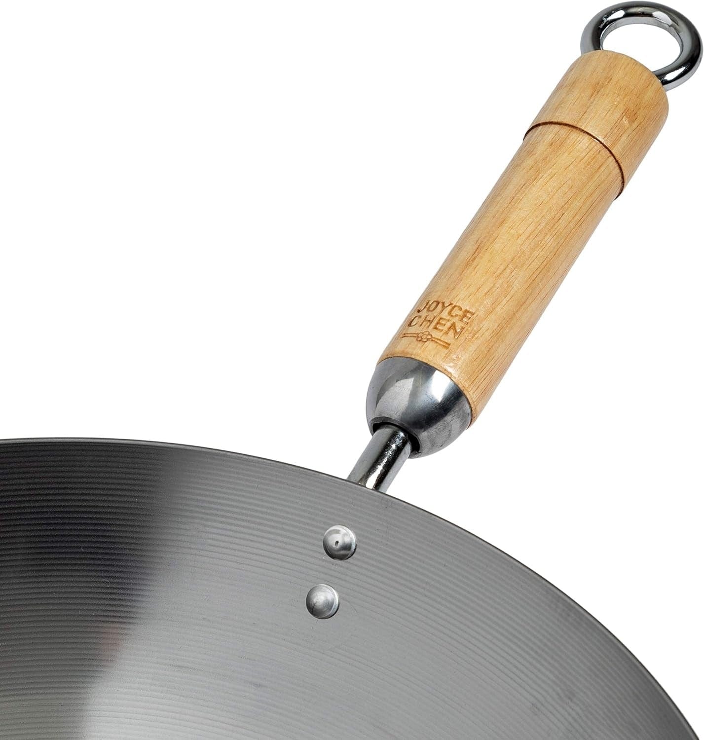Cookware Joyce Chen Flat Bottom Carbon Steel Wok - 14"