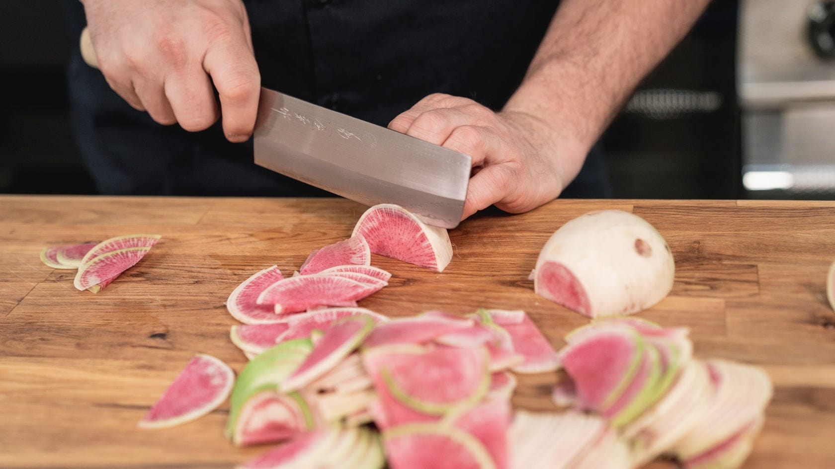 Cutlery Kikuichi Cutlery - WH Series Elite Warikomi Gold Ho-wood Nakiri - Traditional Japanese Cutlery - 17cm