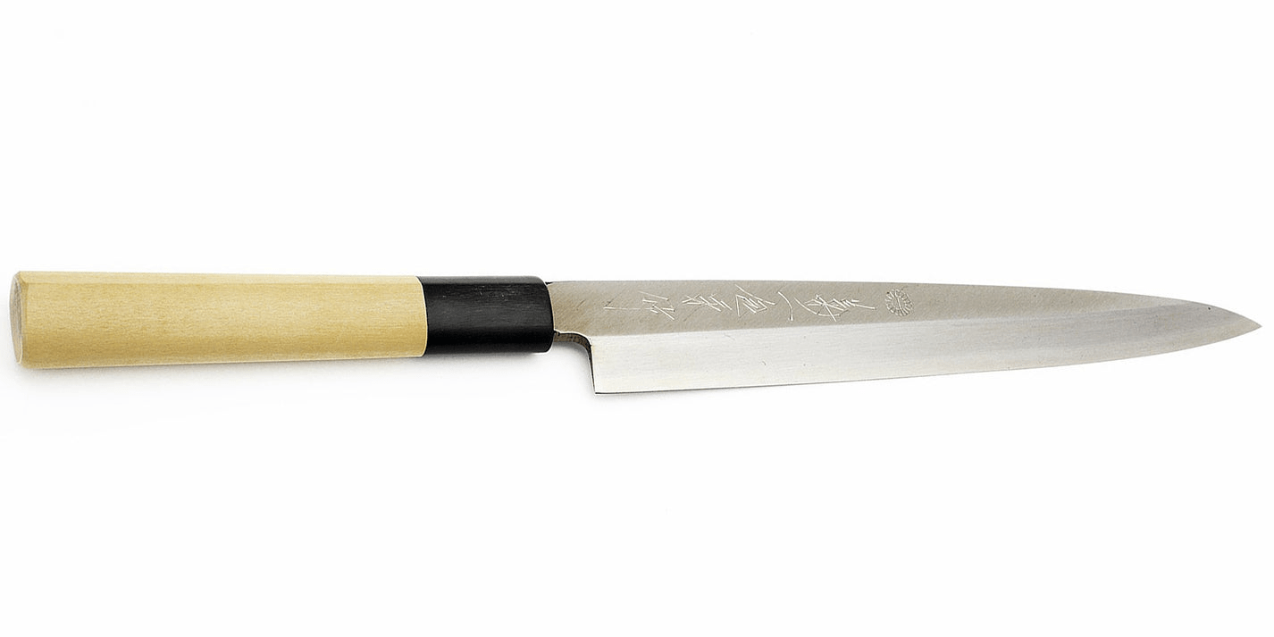 Cutlery Kikuichi Cutlery - WH Series Elite Warikomi Gold Ho-wood Yanagi 24cm - Traditional Japanese Knives & Cutlery