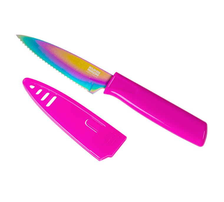 Cutlery Kuhn-Rikon COLORI Serrated Paring Knife - 8" - Multiple Colors