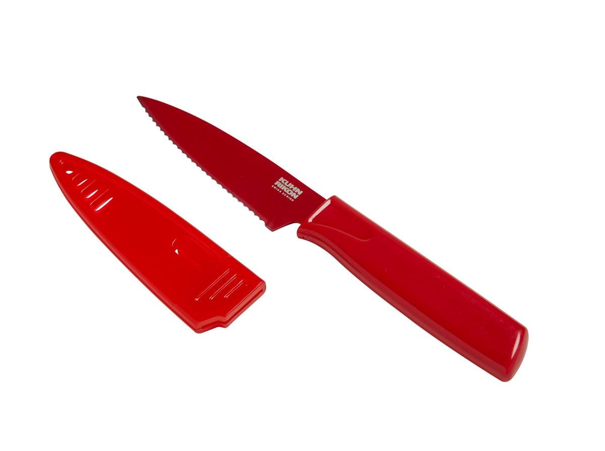 Cutlery Kuhn-Rikon COLORI Serrated Paring Knife - 8" - Multiple Colors