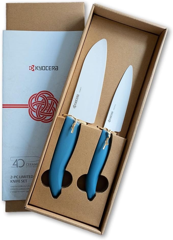 Cutlery Kyocera 40th Anniversary Knife Set - Aegean Blue