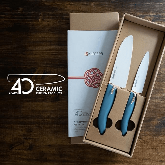 Cutlery Kyocera 40th Anniversary Knife Set - Aegean Blue