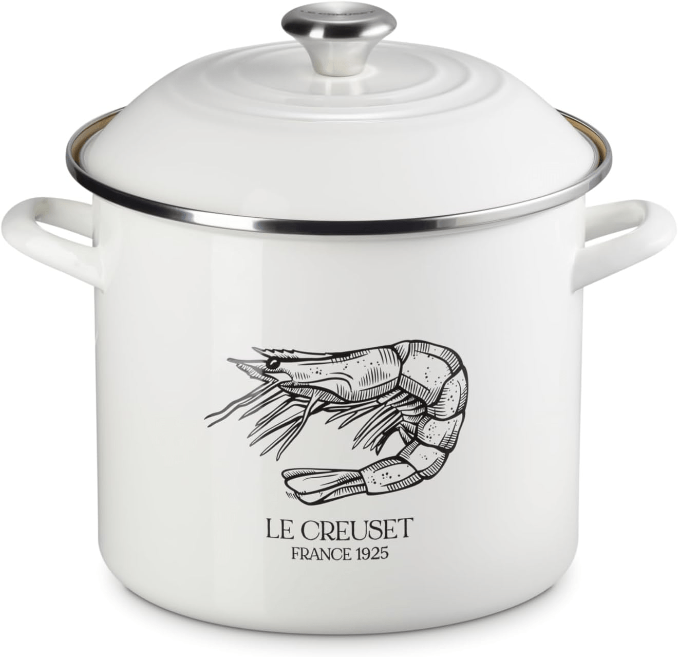 Cookware Le Creuset 10 Quart Shrimp Stockpot, White