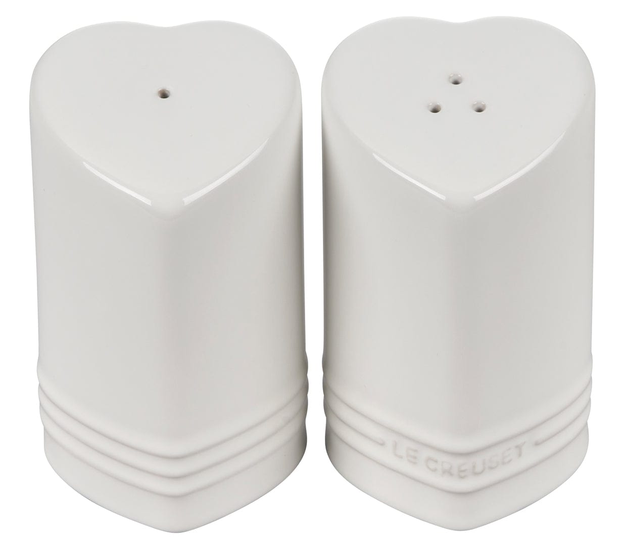 Table & Counter Accessories Le Creuset Figural Heart Salt & Pepper Shaker Set of 2 - White