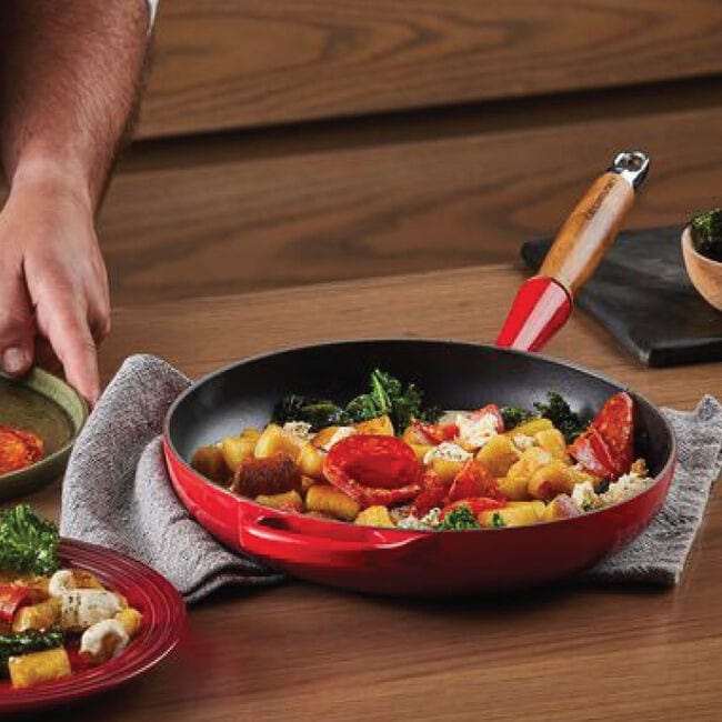 Cookware Le Creuset Fry Pan 10.25" Alpine Wood Handle