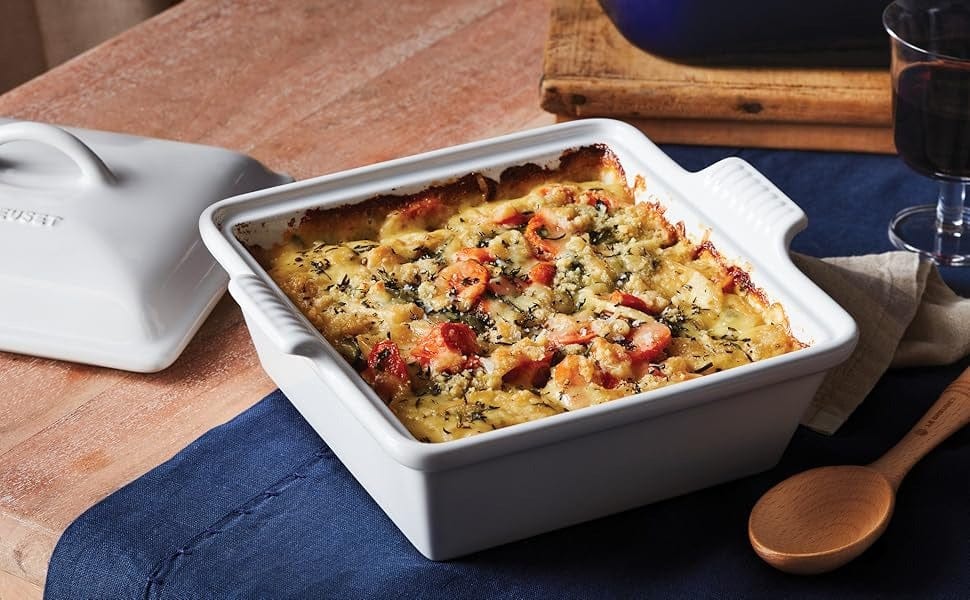 Bakeware Le Creuset Heritage Shallow Square Covered Casserole - 2.5 Quart