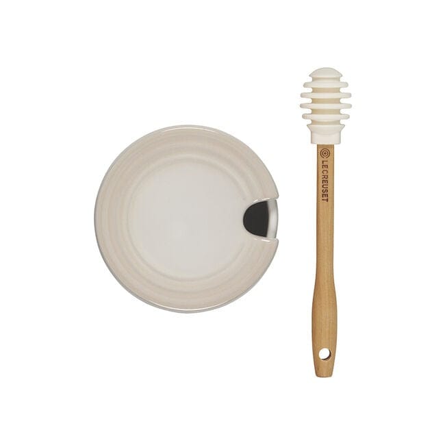 Table & Counter Accessories Le Creuset Honey Pot w/Dipper - Meringue