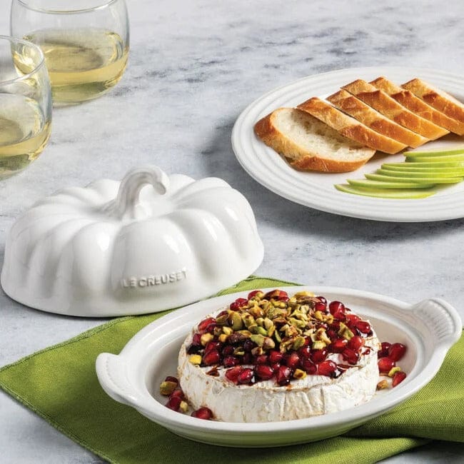 Tabletop Le Creuset Pumpkin Covered Butter Dish - White