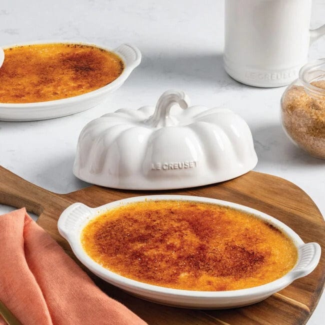 Tabletop Le Creuset Pumpkin Covered Butter Dish - White