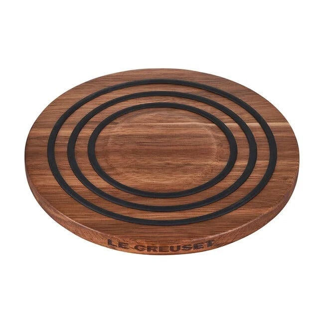 Tabletop Le Creuset Round Magnetic Wooden Trivet