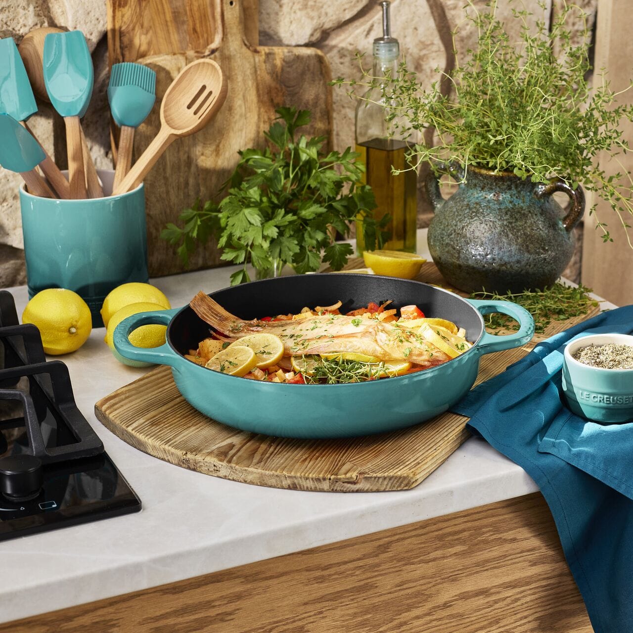 Cookware Le Creuset Signature Braiser - 3.5qt, Riviera