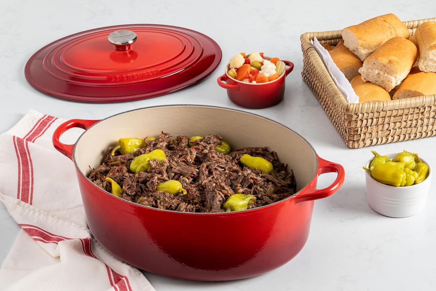 Le Creuset Signature 9-Piece Cookware Set, Cerise – Toque Blanche