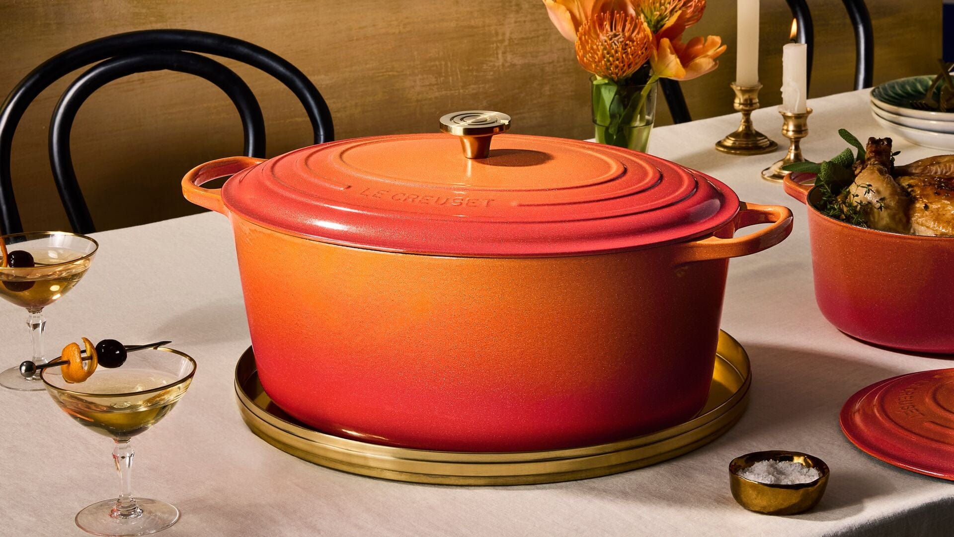 Cookware Le Creuset Signature Oval Oven - 15.5 Quart - Flamme Dorée - Limited Edition