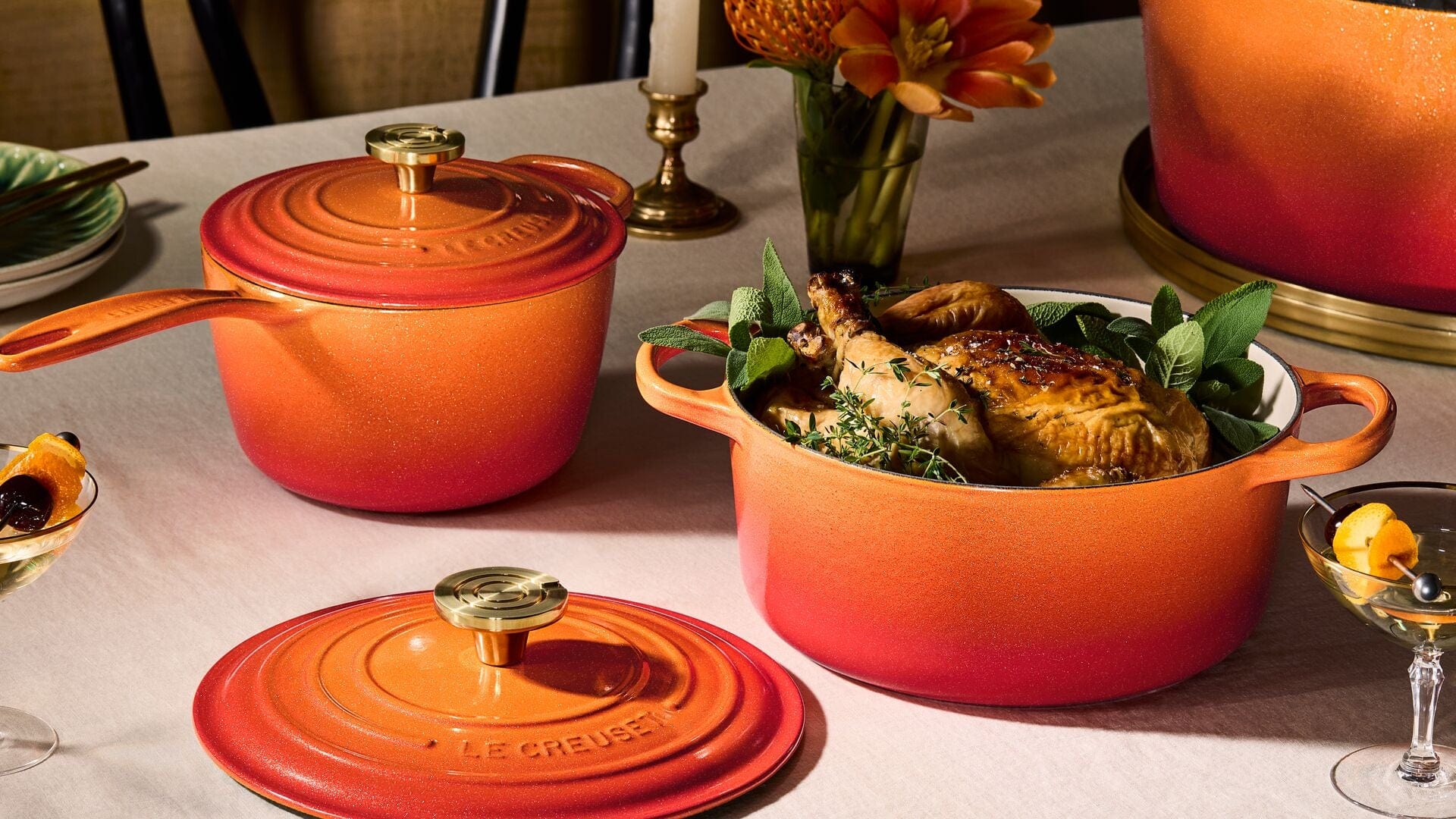 Cookware Le Creuset Signature Oval Oven - 15.5 Quart - Flamme Dorée - Limited Edition