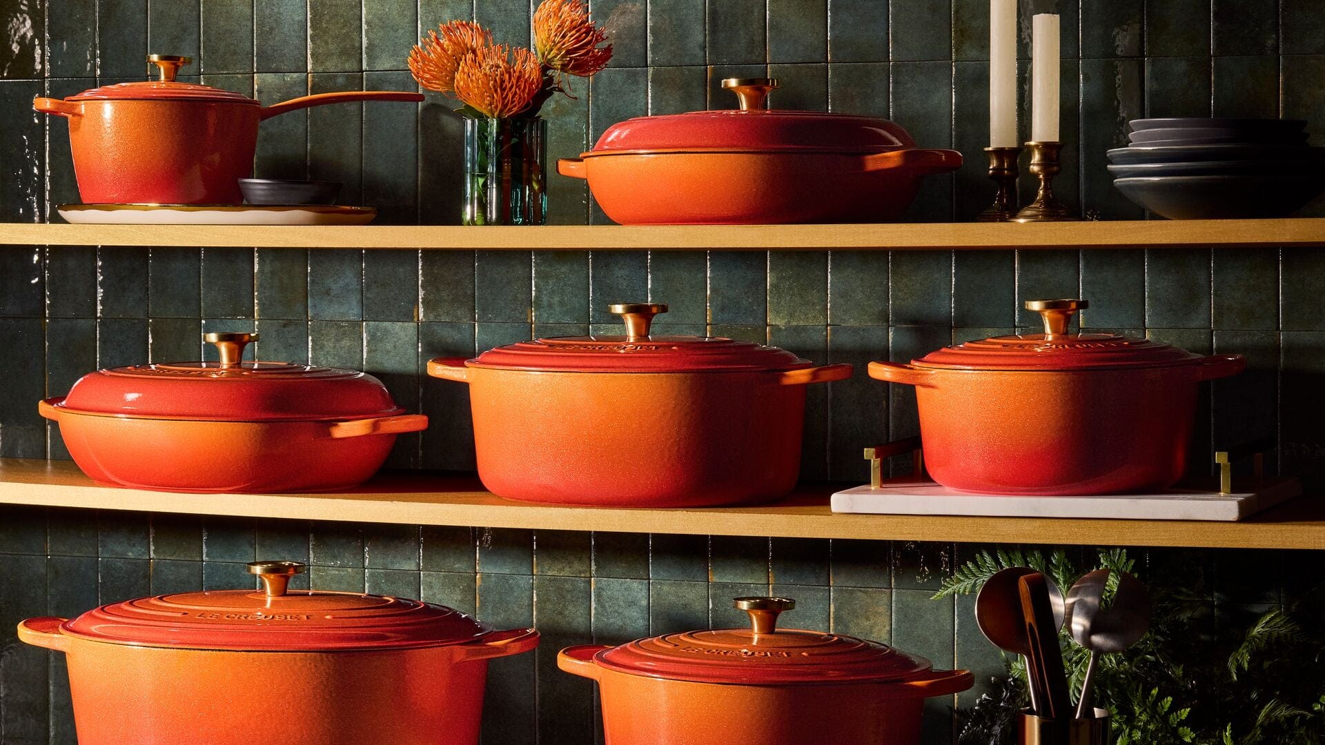 Cookware Le Creuset Signature Round Braiser - 3.5 Quart - Flamme Dorée - Limited Edition